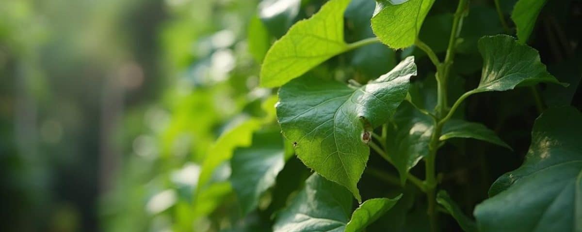 Gros plan sur des feuilles vertes brillantes et saines