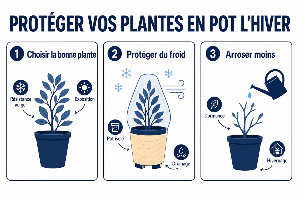 Protéger vos plantes en pot l'hiver